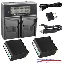Kastar GEB242 Battery LCD Dual Fast Charger for Leica TM30 & TM50 Total Station