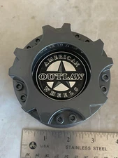 1- American Outlaw Gloss Gunmetal Wheel Rim Hub Cover Center Cap BC-893 A B