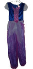 🌸 Girl's L Genie Jumpsuit Dress Up Costume 10-12 Blue Pink Jasmine Halloween — photo 1