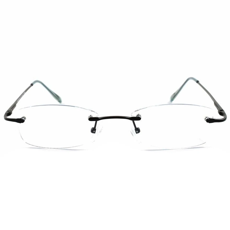 Elegante tinte azul claro elegante sexy rectángulo para hombre mujer gafas de sol sin marco Foto 4 de 4