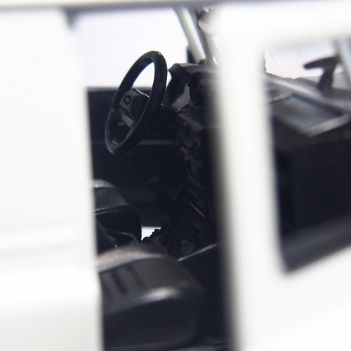 Per Land Rover ORV bianco 1/24 MODELLO PRESSOFUSO AUTO CAMION FINITO - Foto 10 di 11