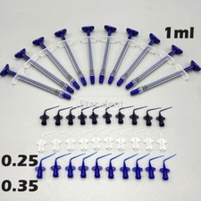 Dental Root Canal Endo Irrigation tip Prebent Syringe Tips Needle Plastic 1ml