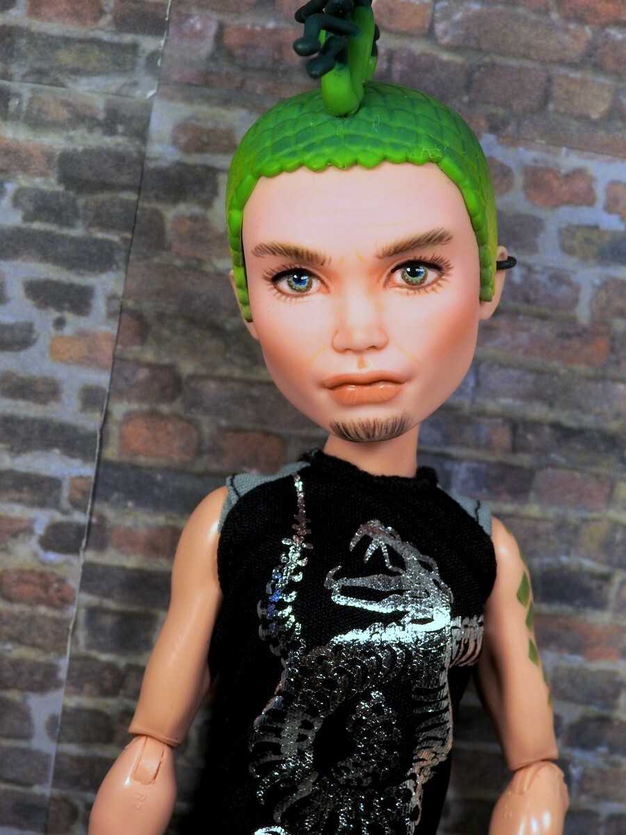 SALE NOW Male Monster High Doll Repaint OOAK Custom Deuce Gorgon