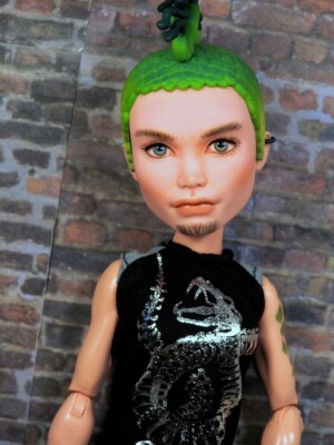 Male Monster High Doll Repaint OOAK Custom Deuce Gorgon 1st gen Free Shipping