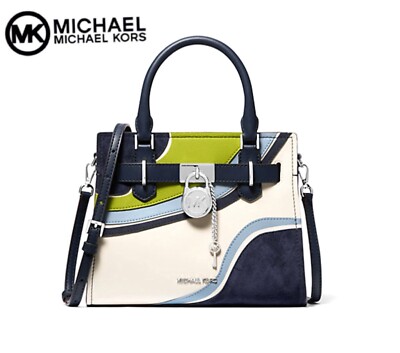 🔥$658 NWT MICHAEL MICHAEL KORS Hamilton Small Patchwork Satchel