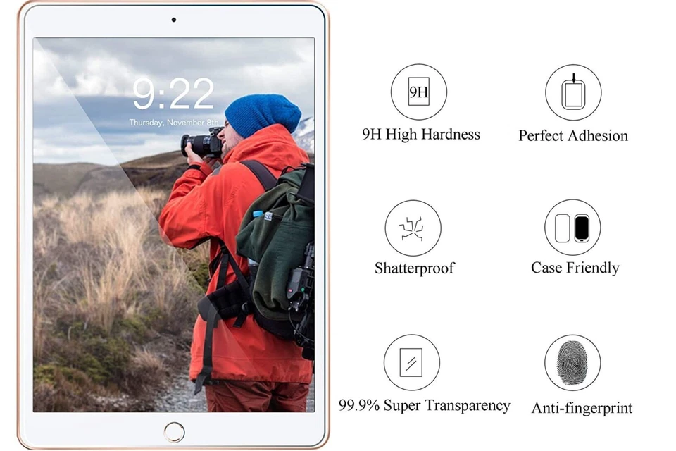 (2-Pack) HD Clear Tempered Glass Screen Protector For iPad 10.2 7th 8th 9th Gen - Image 4 of 4