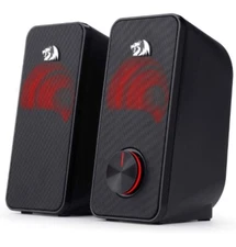 Redragon GS500 Stentor PC Gaming Speaker, 2.0 Channel Stereo, Red LED backlight