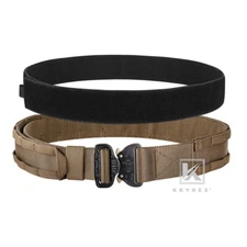 KRYDEX 1.75-2 inch Heavy Duty Rigger Belt Cobra Buckle MOLLE Battle Belt Coyote