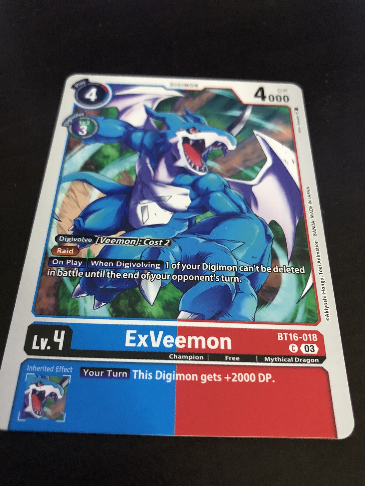 ExVeemon Beginning Observer BT16-018 Digimon TCGNM/M Regular