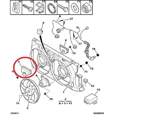 New Genuine Peugeot Citroen Fan cover 1308L6 - Picture 2 of 11