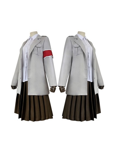 Attack on Titan Pieck Finger Cosplay Costume Officer Uniform Outfit Skirt Jacket - Picture 3 of 7