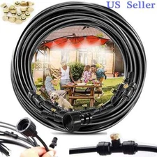 20Ft Hose Outdoor Patio Water Misting Cooling System Fan Mister Mist Nozzles USA