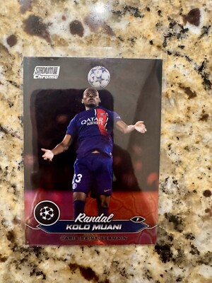 2023-24 Topps Stadium Club Randal Kolo Muani Pink Red Electric Charge PSG