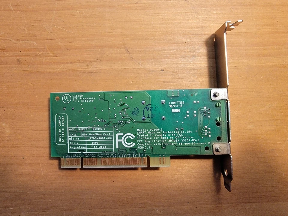HP Pavilion a564n 5187-5181 56K Cheetah III PCI Modem Adapter Model 90109-2 - Image 2 of 3