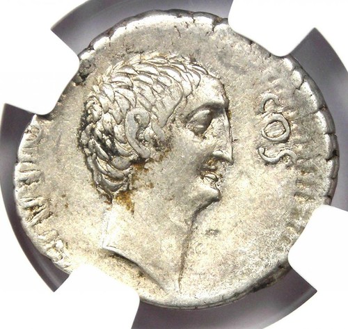 Marc Antony and Luc. Antonius AR Denarius Coin 41 BC (Mc. Nerva) - NGC Choice VF - Afbeelding 5 van 8