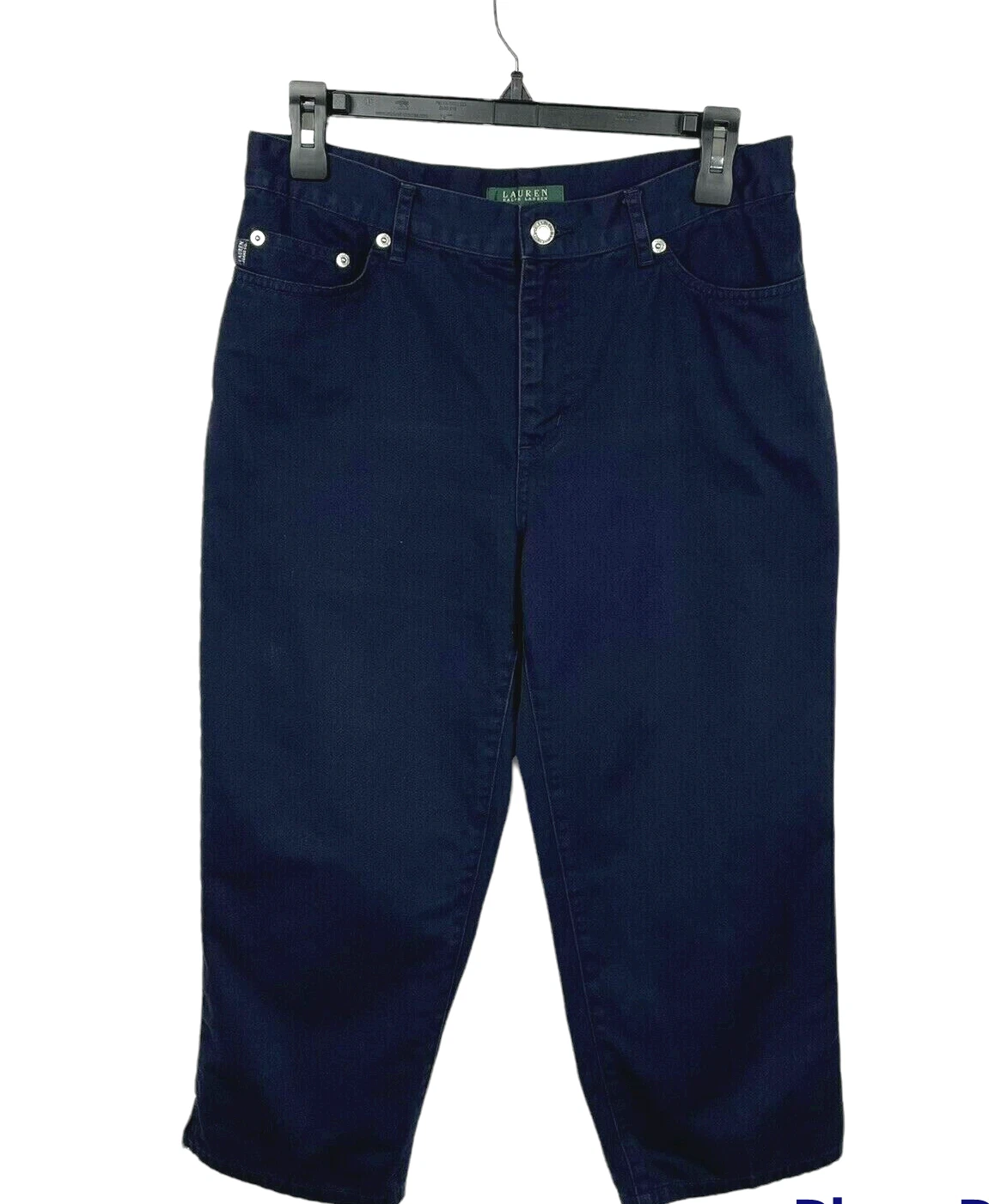 Lauren Ralph Lauren Capri Cropped Chino Pants Navy Blue Preppy Cotton Women's 6