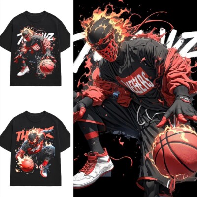 Herren Oversize Shirt Slam Dunk Serie Basketball Streetwear Oversize Shirts