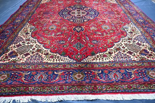Fine Hand Knotted Vintage Rug 10x13 Red Antique Oriental Caucasian Area Carpet - Picture 5 of 14