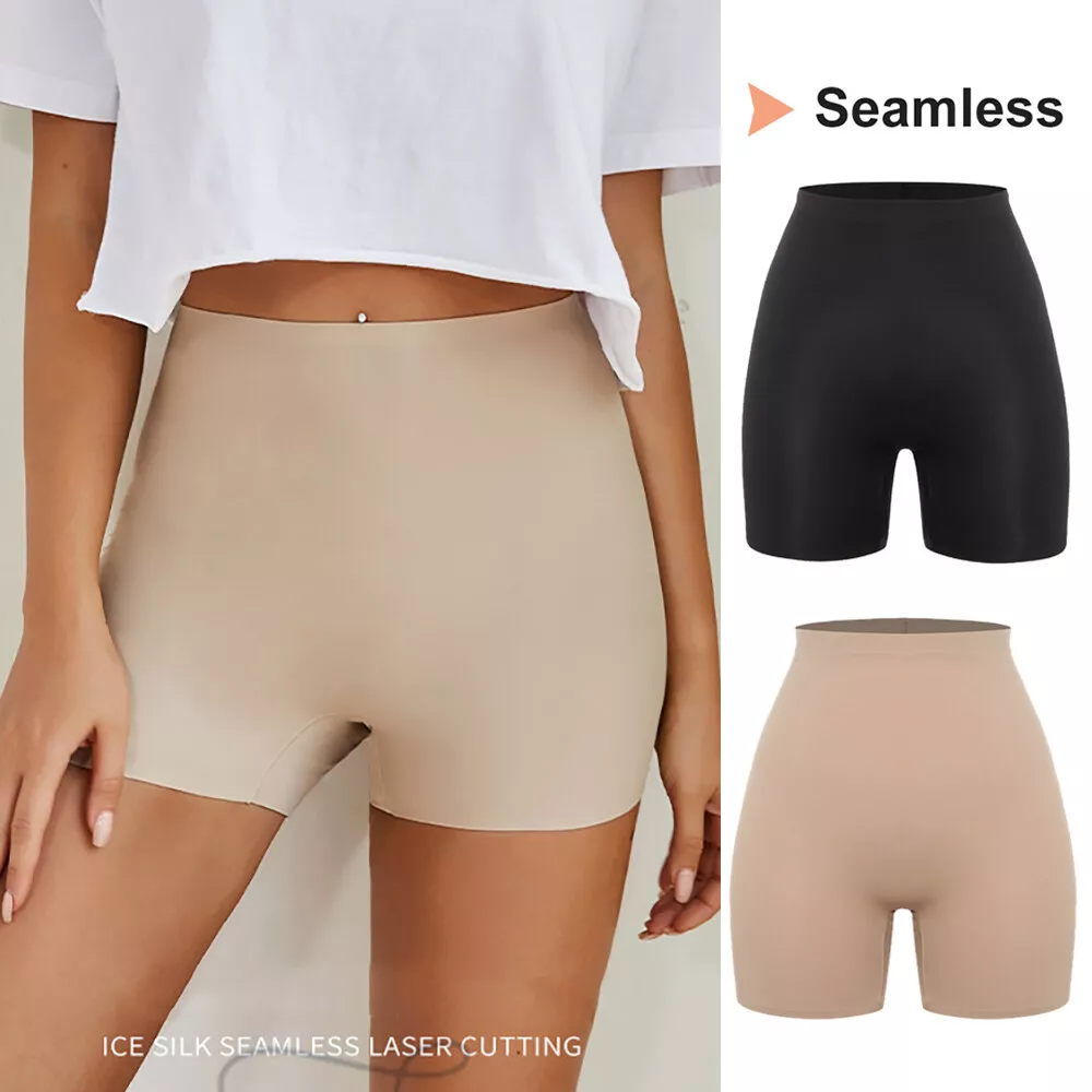 Slip Shorts for Women,3 Pack Comfortable Seamless Smooth Slip Shorts for  Under Dresses… Black at  Women's Clothing store