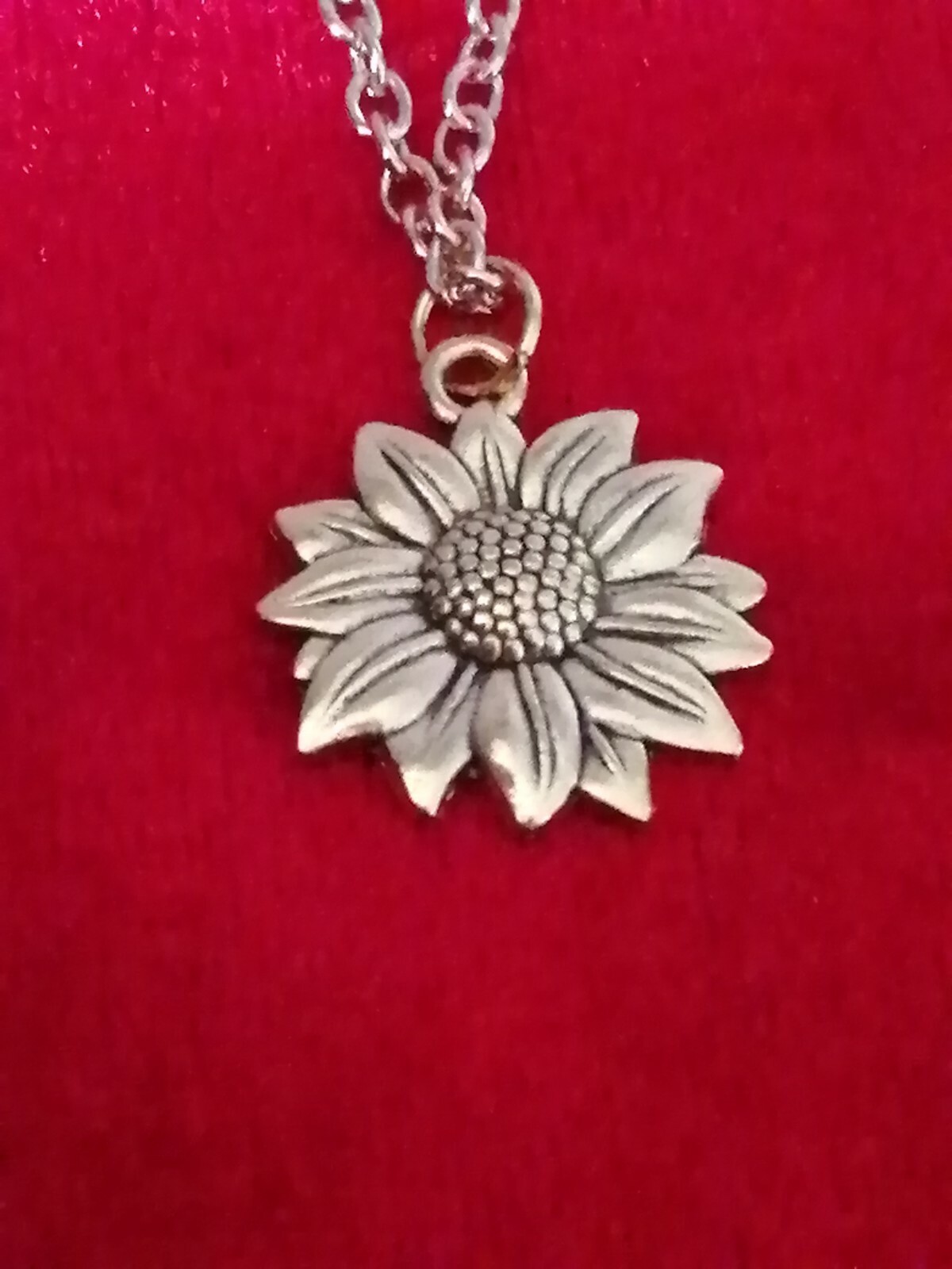 Gold plated sunflower necklace eBay
