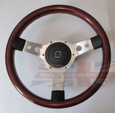 New 13.5'' Wood Steering Wheel & Hub Adaptor Sunbeam Alpine Tiger 