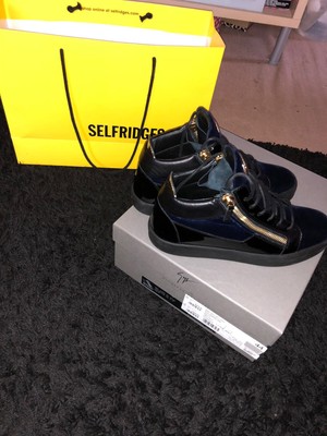 giuseppe zanotti crocodile leather trainers