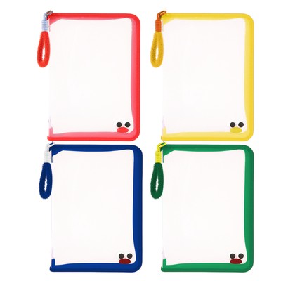 1x PVC Clear Waterproof Document Bag with Zipper Envelopes Files Documents Pouch
