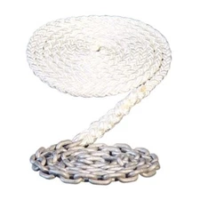 Maxwell 8-Plait Nylon Anchor Rode - 1/2" x 300' w/ 10' 1/4" Chain | RODE46