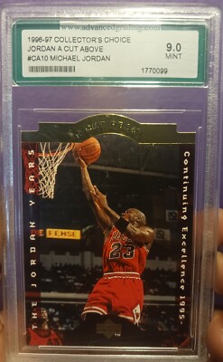 1996 COLLECTORS CHOICE MICHAEL JORDAN #CA10 JORDAN A CUT ABOVE PSA 