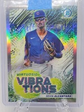 2022 Bowman chrome Virtuosic vibrations Kevin Alcantara Chicago Cubs VV-11