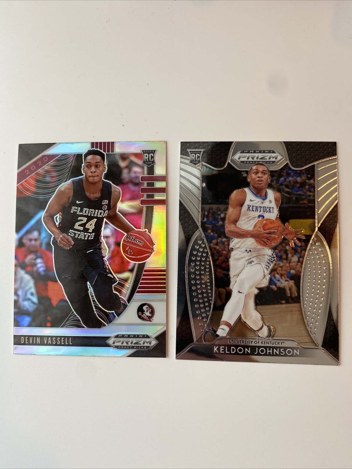 2019 Keldon Johnson 2020 Devin Vassel Silver Prizm Rookies Spurs Up comers