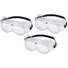 🎯🎯3-lot Chemical Splash Goggle High-Impact with Perforated Frame & Elastic.NEW