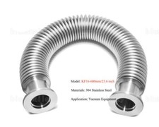 USA KF-16 23.6'' Flange Flexible Bellows Hose SS304 Vacuum Pipe Tube Corrugated