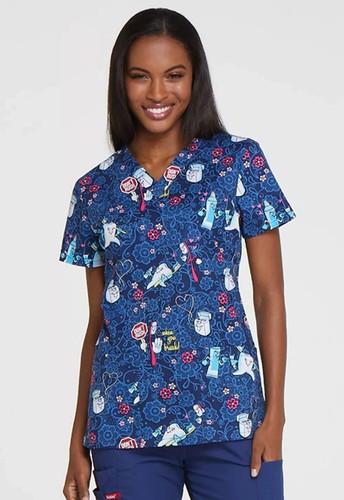 Don't Rush Dickies Scrubs EDS Signature V Neck Top DK704 DNRU, Dental X-SMALL - Picture 5 of 6