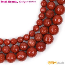 Red Jasper Agate Natural Gemstone Beads Jewelry Making Strand 15'' Faceted SD
