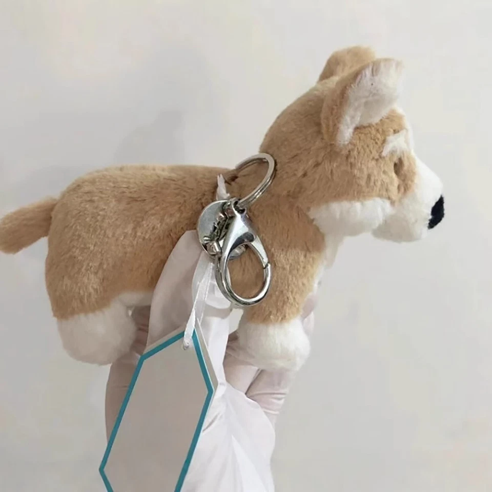 Jelly-cat Betty Corgi Keychain Plush Bag Charm for Travel Gift (Cream & Biscuit) - Image 4 of 4