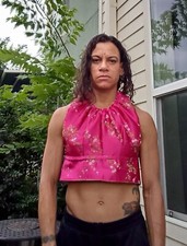 Pink Floral Halter Top