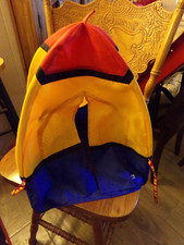 Build A Bear WORKSHOP RED YELLOW BLUE TENT CAMPING 17" tall BABW