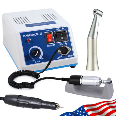 Dental Lab Marathon Electric Micromotor Polisher/Contra Angle/35K RPM Handpiece