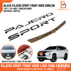 <!--F#f_0-->BLACK PAJERO SPORT FRONT HOOD 3D ACRYLIC LOGO EMBLEM BADGE Letter For Mitsubishi<!--F/-->