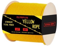 600 ft Twisted Polypropylene Rope 1/4" Yellow Poly Pro Cord