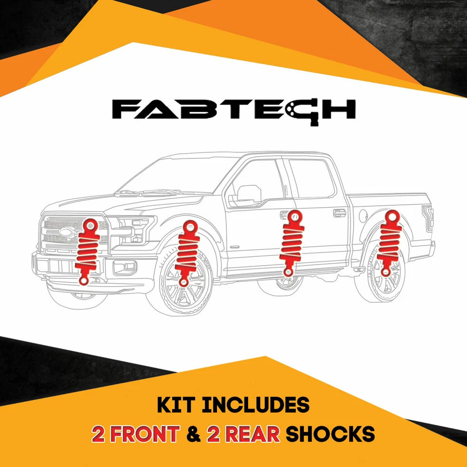 Kit 4 Amortiguadores Hidroeléctricos de Rendimiento FABTECH 5-6" para Dodge Ram 2500 4x4 2003-2013 Foto 3 de 4