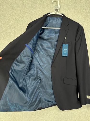 Kenneth Cole Reaction Suit Mens Size 40R 33x32 Navy Slim Fit Ready Flex 2-Piece - Picture 5 of 11