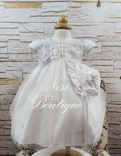 Free Shipping  Economic Baptism Dress, Christening Gown, Baby Girl White Dress