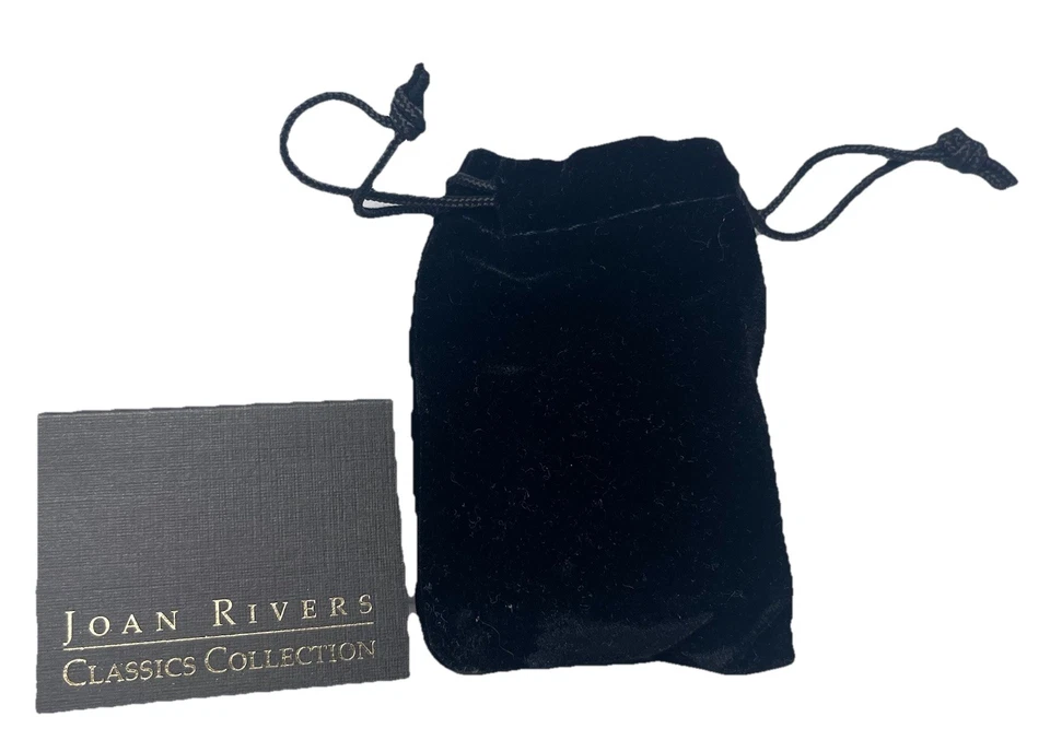 Joan Rivers 胸针 3 英寸 Gardenia 银色象牙色珐琅施华洛世奇水晶限量版 — 第 3/4 张图片