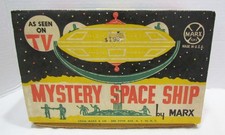 MARX MYSTERY SPACE SHIP GYRO-POWERED TOY COMPLETE W/ ORIGINAL BOX 1960's VINTAGE