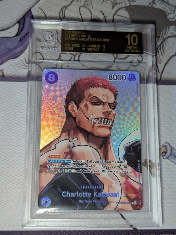 BGS 10 Black Label Katakuri SP OP11-067 Original Pop 1 Now Pop 4 Clean Slab