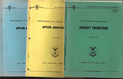 3 ATC PILOT TRAINING MANUALS - STUDENT STUDY GUIDES & WORKBOOKS 1962, 1964
