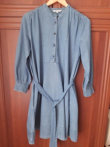 Women French Connection Dress Navy Denim 38 / M /