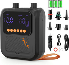 Rechargeable Electric SUP Pump with Dual Stage Inflation  Auto-Off, 20PSI